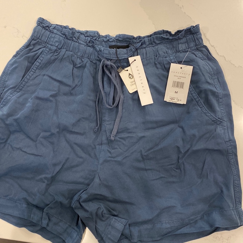 Sanctuary blue drawstring shorts
